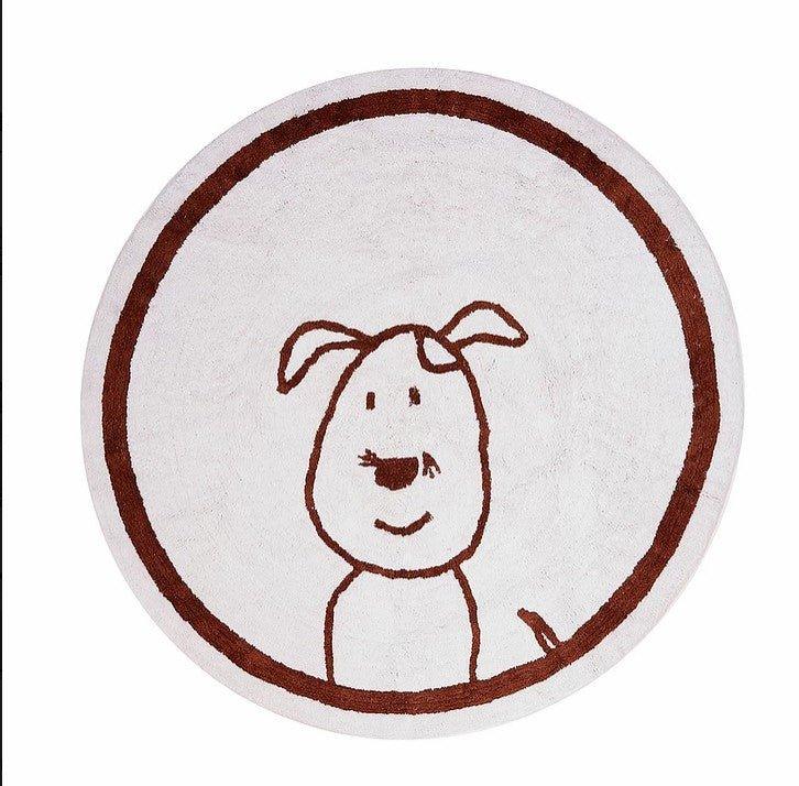 Alfombra Infantil Algodón 100% Lavable Animales Aratextil Perro - Nanetes #